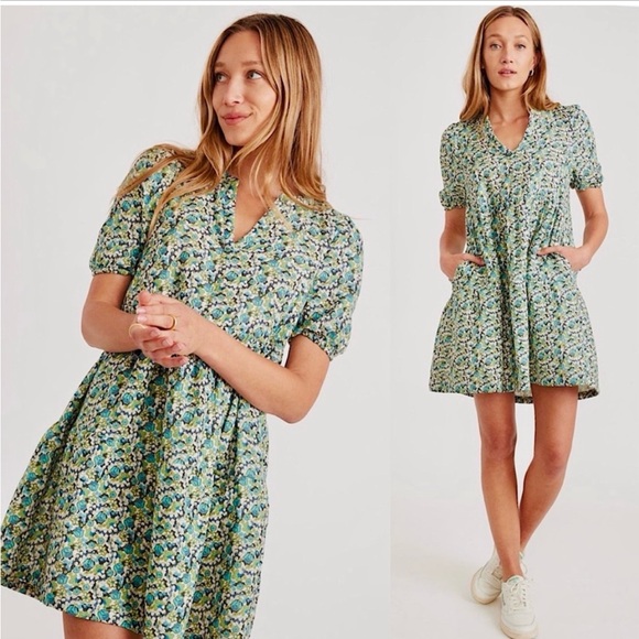 Marine Layer Jamie Short Sleeve Mini Dress - Picture 1 of 4